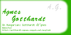 agnes gotthardt business card